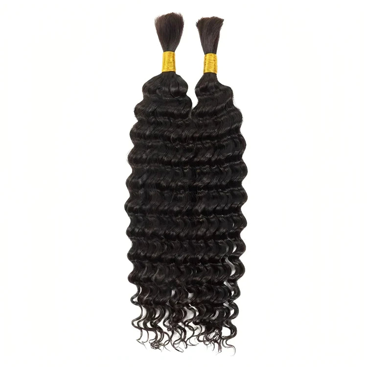 Peruvian Deep Wave Bulk Braiding Hair - 100g